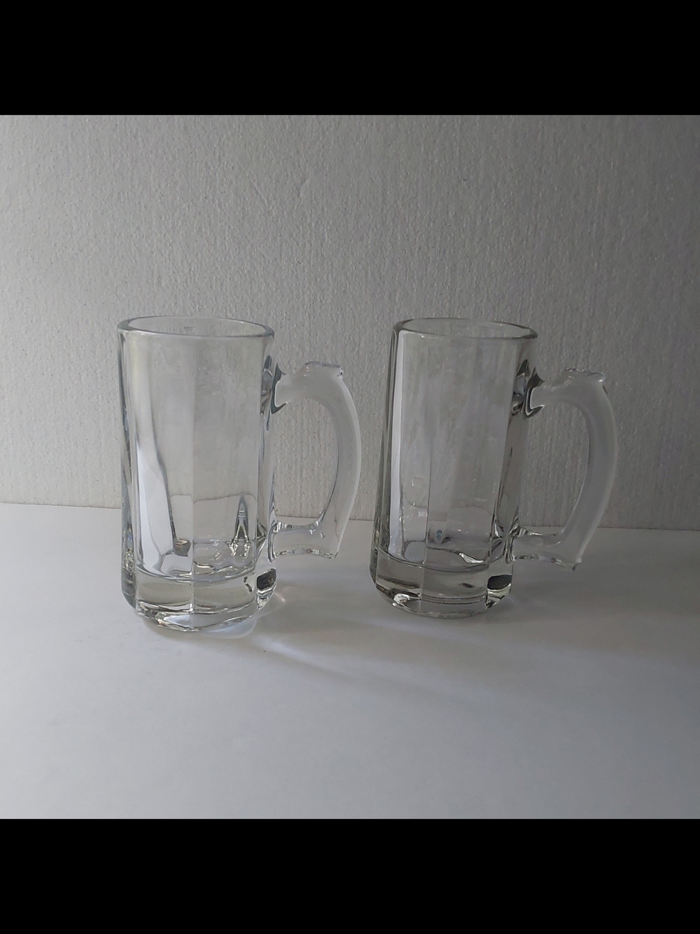 Libbey Clear Glass Beer Mugs (2)